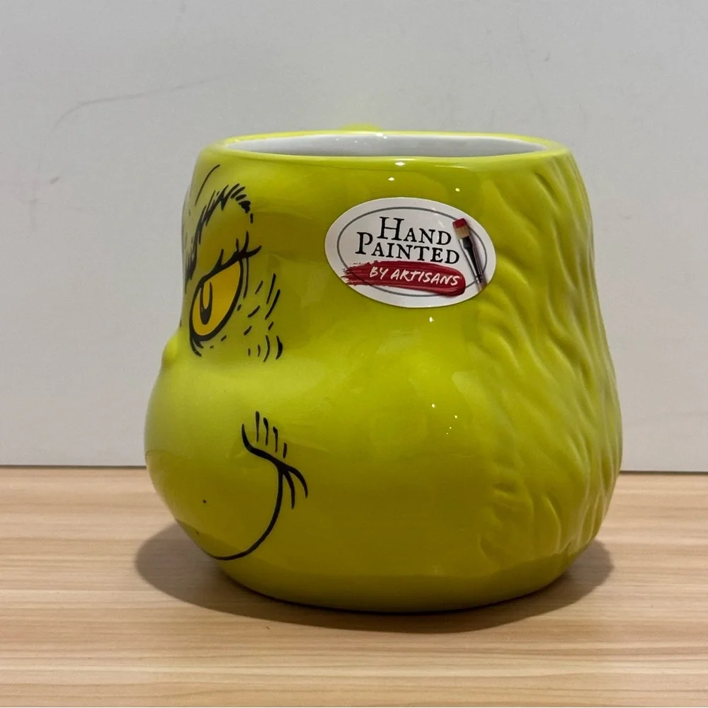The Grinch Face Sculpted Mug Dr. Seuss Green Ceramic Coffee Cup ZB ZRIKE BRANDS - Picture 16 of 16